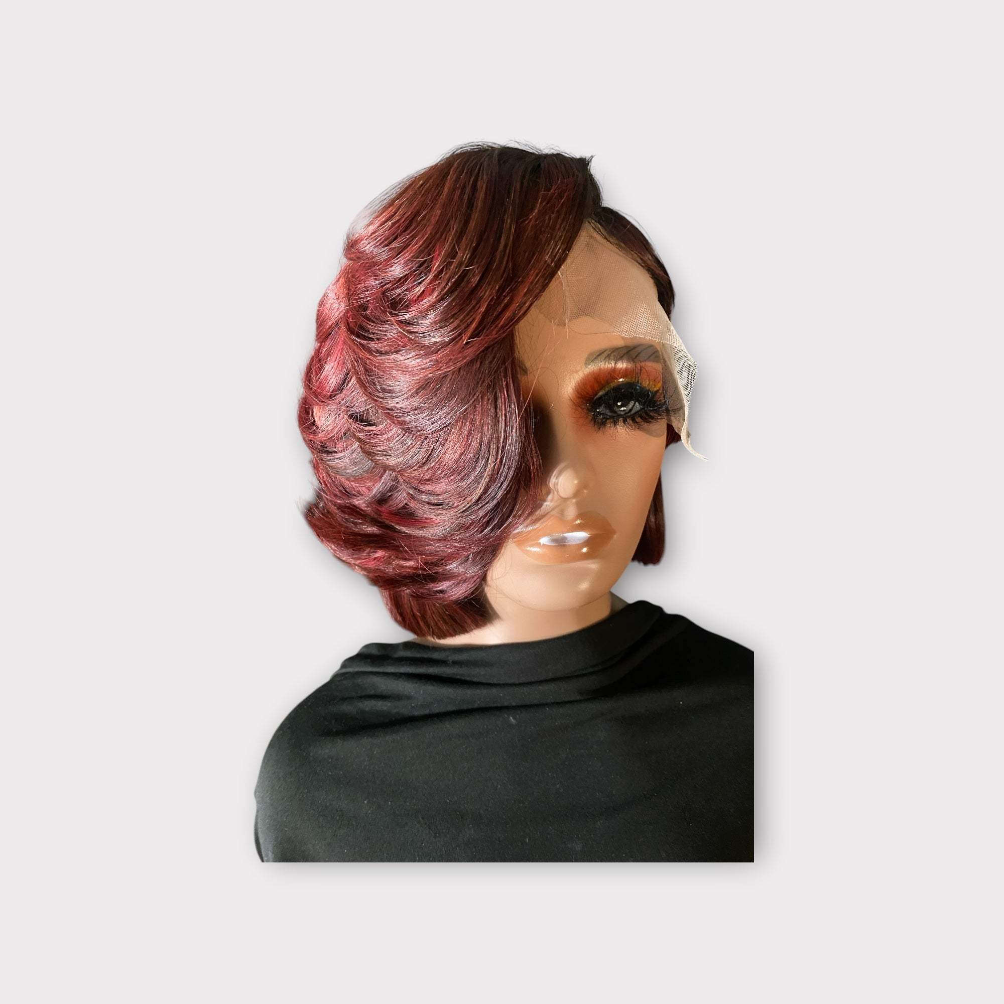 Burgundy Quick Weave Bob