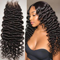 18" 4x4 Deep Wave Transparent Closure